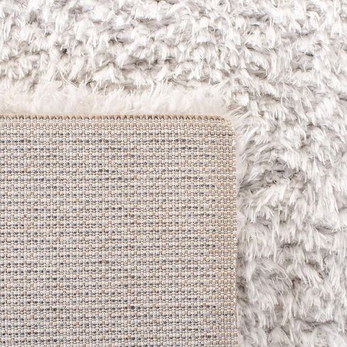 SAFAVIEH Flokati Collection 2'2" x 8' Ivory FLK310A 2.3-inch Thick Runner Rug in Saudi Arabia