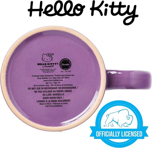 Silver Buffalo Sanrio Hello Kitty Halloween Spooky Wax Resist Ceramic Pottery Mug, 17 Ounces in Saudi Arabia