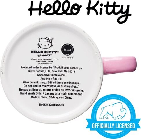Silver Buffalo Sanrio Hello Kitty Halloween Spooky Wax Resist Ceramic Pottery Mug, 17 Ounces in Saudi Arabia