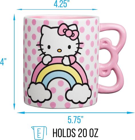 Silver Buffalo Sanrio Hello Kitty Halloween Spooky Wax Resist Ceramic Pottery Mug, 17 Ounces in Saudi Arabia