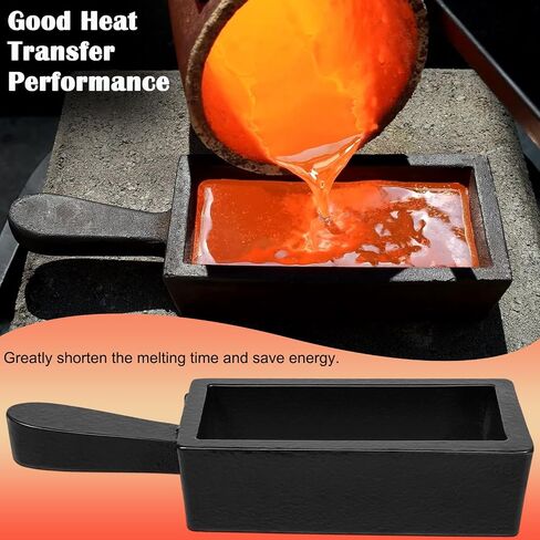 100 oz Troy Ounce Gold Bar Loaf Cast Iron Ingot Mold Perfect for Custom Smelting Pouring Melting Casting Refining Gold Silver Copper Aluminum Brass Precious Metals in Kuwait