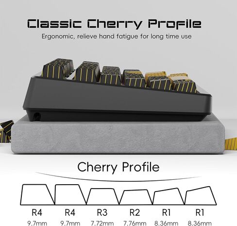 XVX Shine Through Dragon Keycaps, Double Shot PBT Key caps, Side Printed Keyboard Caps with Dye Sublimation Full Keycap Sets Suitable for Gateron Cherry MX Switches Mechanical Keyboard in Saudi Arabia
