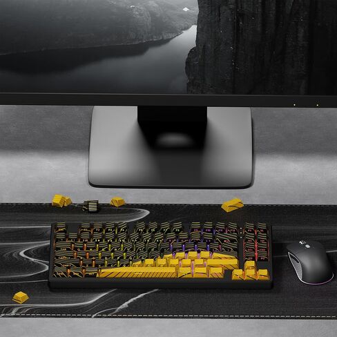 XVX Shine Through Dragon Keycaps, Double Shot PBT Key caps, Side Printed Keyboard Caps with Dye Sublimation Full Keycap Sets Suitable for Gateron Cherry MX Switches Mechanical Keyboard in Saudi Arabia