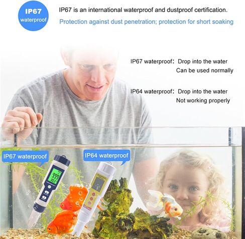 Rechargeable Audio Pool Salt Tester,pH-Meter TDS/PPM Tester,Battery Power,Salt Water Test for Swimming Pool, Hot Tub Spas,Koi Fish,Seawater, Aquariums & Hydroponics in Saudi Arabia