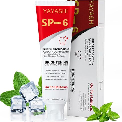Super Ultra-6 Toothpaste, SP-6 Ultra Probiotics Whitening Toothpastes, Deep Cleansing for Coffee Stain, Tea Stain, Wine Stain, Bad Breath, Oral PH Balance- Tea Flavor, 2 Pack in Saudi Arabia