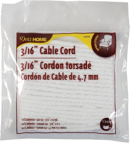 Dritz Home 44313 Cable Cord, 5/32 x 10-Yards, Size 70 , White in Saudi Arabia