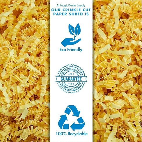 MagicWater Supply Crinkle Cut Paper Shred Filler (4 oz) for Gift Wrapping & Basket Filling, For Birthday - Light Ivory in Saudi Arabia