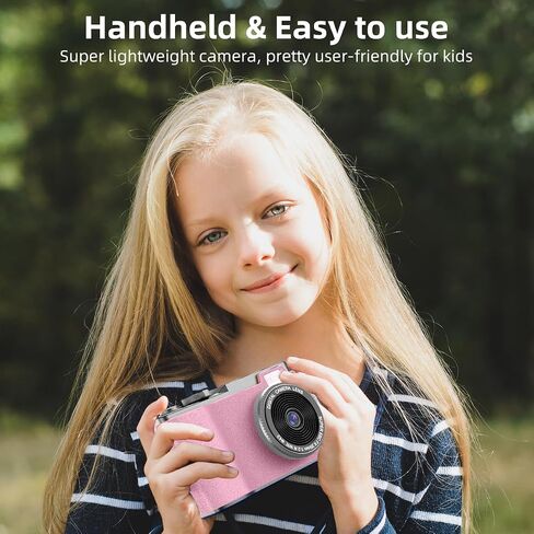 Digital Camera, FHD 1080P Kids Camera 64MP Point and Shoot Digital Cameras with 32GB SD Card, 16X Zoom, Compact Small Camera for Kids Boys Girls,Perfect Christmas & Birthday Gifts (Purple) in Saudi Arabia