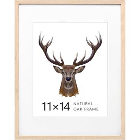 KINLINK 12x16 Frames Natural Oak Wood Frames with Acrylic Plexiglass, 4 Pack