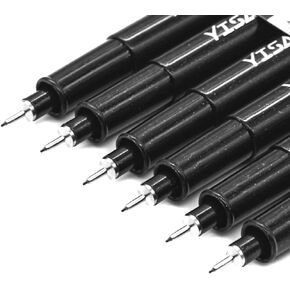 YISAN Black Drawing Pens,12 Art Pens Set,Fineliner Ink Pens,Micro-Pens,Manga Pens,for Sketching,Technical Drawing 902195