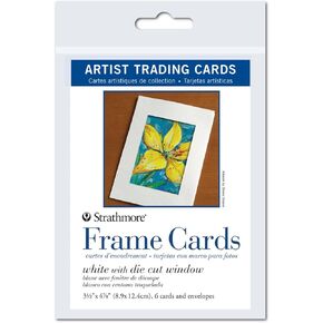 Pro-Art 62105912 Strathmore Artist Trading Card Frame with Envelope, 3-Inch x 5-Inch, 6-Pack
