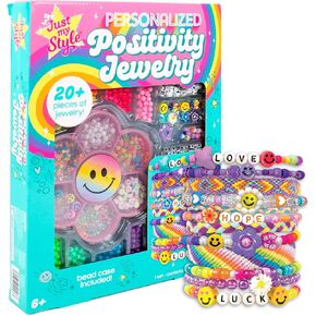 Just My Style Color-Changing Mood Jewelry Making Kit, Mood Jewelry Charm Bracelet & Necklace Making Kit, Arts & Crafts Bracelet Making Kit for Girls & Boys Ages 6 7 8 9 10