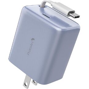 شاحن حائط USB C قابل للسحب، شاحن محمول iPhone 15 سريع بقدرة 20 وات مع كابل USB C قابل للسحب ومنفذ USB C لهاتف iPhone 15/15 Pro/15 Pro Max/iPad Pro/MacBook والمزيد - أبيض in Kuwait