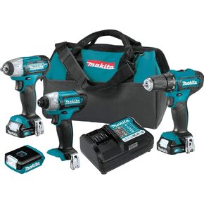 Makita CT411 12V max CXT Lithium-Ion Cordless 4-Pc. Combo Kit (1.5Ah)