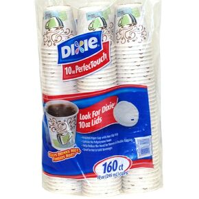 Dixie Paper Perfectouch Hot Cups, 160 Count, 10 Ounce