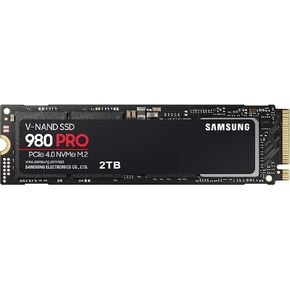 SAMSUNG 980 PRO SSD 2TB PCIe NVMe Gen 4 Gaming M.2 Internal Solid State Hard Drive Memory Card, Maximum Speed, Thermal Control, MZ-V8P2T0B