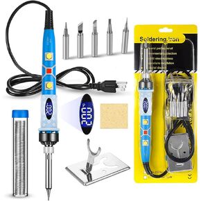 Pyrography Pen Kit 43Pcs, Soldering Iron Kit, Wood Burning Kit 80W with Adjustable Temperature 200~450℃, DIY Tool Set for Embossing/Carving/Soldering/Pyrography