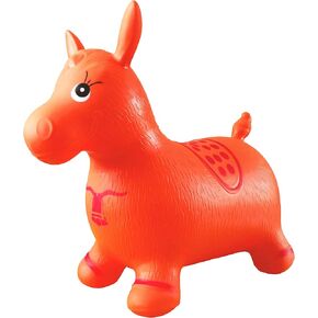 Red Horse Hopper, Pump Included (Inflatable Space Hopper, Jumping Horse, Ride-on Bouncy Animal)