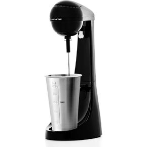 Ovente Classic Milkshake Maker Machine 2 Speed with 15.2 Oz Stainless Steel Mixing Cup, Compact & Easy Clean Drink Mixer Blender for Malted Milk, Soft Ice Cream, and Protein Shakes, Black MS2070B