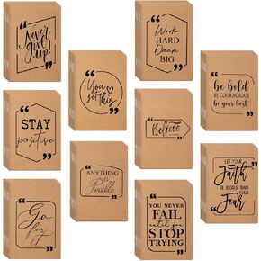 Fulmoon 100 Pcs Back to School Inspirational Gifts Motivational Mini Notebooks Mini Journal Funny Mini Notepad Small Pocket Notepads Bulk for Coworkers School Office Travel Gift Supplies, 10 Styles