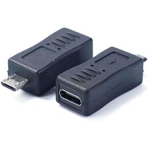 USB C to Micro USB Adapter, 2 Pack USB Type C Male to Micro USB Female Converter Adapter Suitable for Phone and Tablet (TypeC Male/Micro Female) in Kuwait