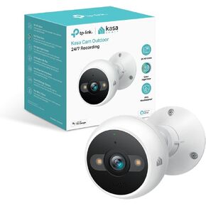 Kasa 4MP 2K Security Camera Outdoor Wired, IP65, Starlight Sensor & 98 Ft Night Vision, Motion/Person Detection, 2-Way Audio w/Siren, Cloud/SD Card Storage, Alexa &Google Assistant Compatible(KC420WS)