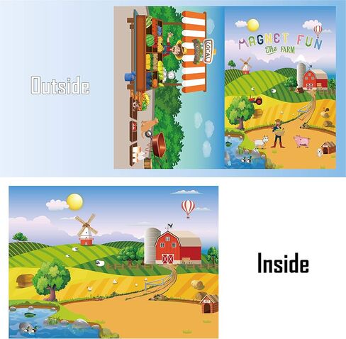 GRANDLMOON Magnetic Portable Playboard Cars Planes Boats Airport Country Farm Vehicles (39 Pcs) in Saudi Arabia