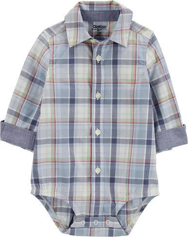 Oshkosh Baby Boy Buttonfront Bodysuit, White Truck Print, 24M in Saudi Arabia