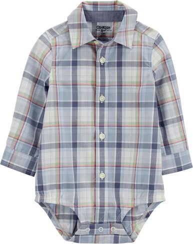 Oshkosh Baby Boy Buttonfront Bodysuit, White Truck Print, 24M in Saudi Arabia