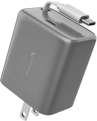 شاحن حائط USB C قابل للسحب، شاحن محمول iPhone 15 سريع بقدرة 20 وات مع كابل USB C قابل للسحب ومنفذ USB C لهاتف iPhone 15/15 Pro/15 Pro Max/iPad Pro/MacBook والمزيد - أبيض in Saudi Arabia