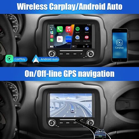 Android 13 راديو السيارة ستيريو لسيارة Jeep Compass 2017 2018 2019 2020 7 بوصة تعمل باللمس وحدة الرأس مع Carplay/Android Auto SWC GPS WiFi Bluetooth FM RDS AM DSP SWC كاميرا احتياطية in Saudi Arabia