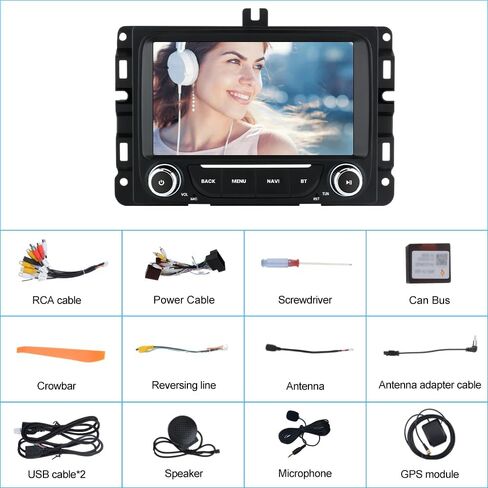 Android 13 راديو السيارة ستيريو لسيارة Jeep Compass 2017 2018 2019 2020 7 بوصة تعمل باللمس وحدة الرأس مع Carplay/Android Auto SWC GPS WiFi Bluetooth FM RDS AM DSP SWC كاميرا احتياطية in Saudi Arabia