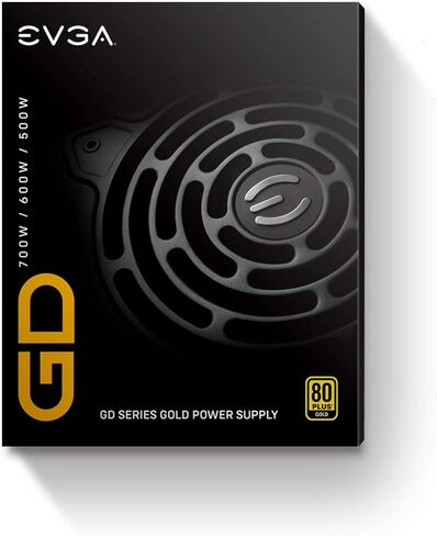EVGA 100-GD-0600-V1, 600 GD, 80+ ذهب 600W, ضمان 5 سنوات, مزود طاقة in Kuwait