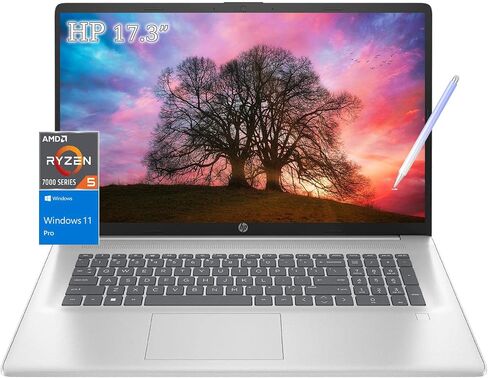 أجهزة الكمبيوتر المحمولة HP - كمبيوتر محمول بشاشة لمس 17 بوصة مع قلم ستايلس - AMD Ryzen 5 7530U - Wi-Fi 6 - مصراع خصوصية الكاميرا - مثالي لطلاب الجامعات والمكاتب التجارية (Windows 11، ذاكرة الوصول العشوائي 16 جيجابايت | 1 تيرابايت PCIe SSD) in Saudi Arabia