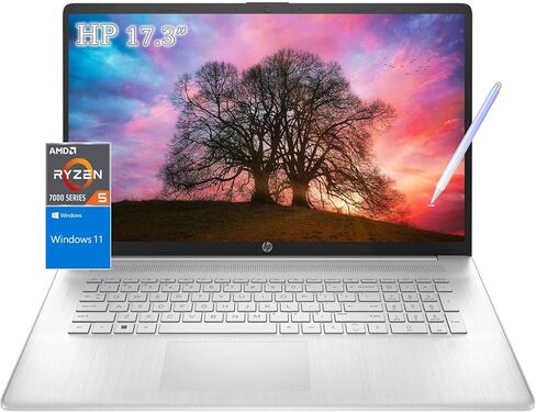 أجهزة الكمبيوتر المحمولة HP - كمبيوتر محمول بشاشة لمس 17 بوصة مع قلم ستايلس - AMD Ryzen 5 7530U - Wi-Fi 6 - مصراع خصوصية الكاميرا - مثالي لطلاب الجامعات والمكاتب التجارية (Windows 11، ذاكرة الوصول العشوائي 16 جيجابايت | 1 تيرابايت PCIe SSD) in Saudi Arabia