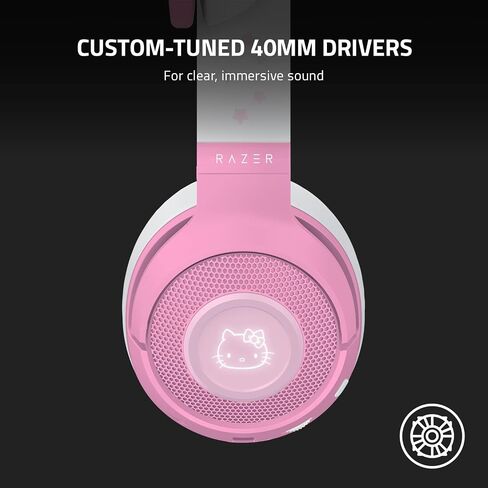 Razer Kraken BT Headset: Bluetooth 5.0-40ms Low Latency Connection - Custom-Tuned 40mm Drivers - Beamforming Microphone - Powered by Razer Chroma - Hello Kitty & Friends Edition in Saudi Arabia