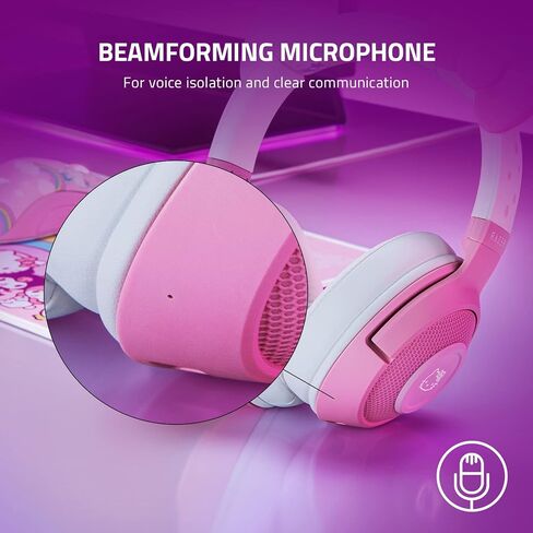 Razer Kraken BT Headset: Bluetooth 5.0-40ms Low Latency Connection - Custom-Tuned 40mm Drivers - Beamforming Microphone - Powered by Razer Chroma - Hello Kitty & Friends Edition in Saudi Arabia