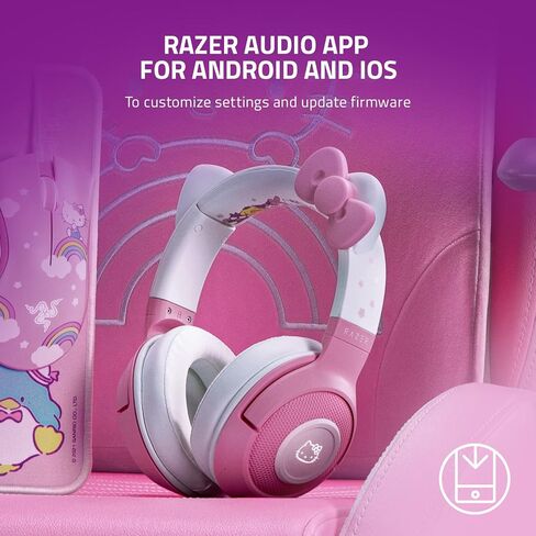Razer Kraken BT Headset: Bluetooth 5.0-40ms Low Latency Connection - Custom-Tuned 40mm Drivers - Beamforming Microphone - Powered by Razer Chroma - Hello Kitty & Friends Edition in Saudi Arabia