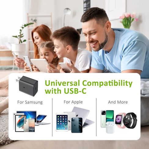 2 حزمة شاحن فائق السرعة 45 وات من النوع C، كتلة شاحن حائط USB C وسلك 6.6FT لهاتف Samsung Galaxy S24 Ultra/S24 Plus/S24/S23 Ultra/S23/S22 Ultra/S22 Plus/S22/Note 20/iPhone 15 أو 16/Pixel / هاتف أندرويد in Saudi Arabia
