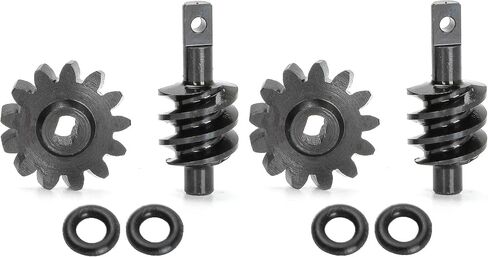 2pcs Steel Axle Differentials Gear 12T/2T Front and Rear Overdrive Differential Worm Gear for Axial SCX24 1/24 RC Crawler Truck Car Upgrades Parts Accessories in Kuwait