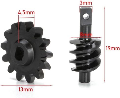 2pcs Steel Axle Differentials Gear 12T/2T Front and Rear Overdrive Differential Worm Gear for Axial SCX24 1/24 RC Crawler Truck Car Upgrades Parts Accessories in Kuwait