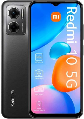 Xiaomi Redmi 10 5G + 4G LTE (128 جيجابايت + 4 جيجابايت) GSM مفتوح 6.58 بوصة 50 ميجابكسل كاميرا بعدسة مزدوجة فائقة (Tmobile Mint Tello وInternational Global) + شاحن USB مزدوج سريع للسيارة 51 وات (رمادي جرافيتي عالمي) in Saudi Arabia