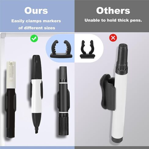 AIERSA Pencil Holder for Kids Desk,10Pcs Pen Holders for Classroom Clipboard Attachment,Silicone Adhesive Pencil Holder for School Student Teacher Office Accessories in Saudi Arabia