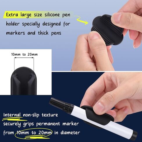 AIERSA Pencil Holder for Kids Desk,10Pcs Pen Holders for Classroom Clipboard Attachment,Silicone Adhesive Pencil Holder for School Student Teacher Office Accessories in Saudi Arabia