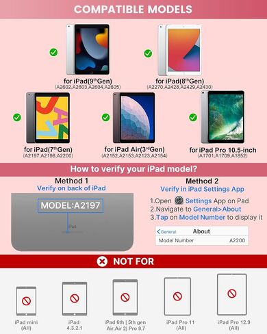 حافظة typecase Folio iPad الجيل التاسع مع لوحة مفاتيح 10.2 بوصة - غطاء نحيف قابل للفصل بإضاءة خلفية مع حامل أقلام، متوافق مع iPad 8th/7th Gen، Pro 10.5، Air 3rd Gen (أسود داكن) in Saudi Arabia