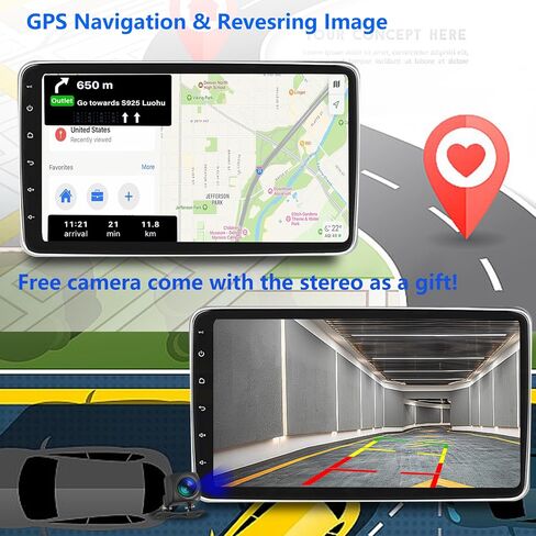 ستيريو سيارة لسيارة Toyota Corolla 2GB+32GB 2014-2017 Carplay لاسلكي وAndroid Auto 4G+WiFi GPS Navigation 10.1 بوصة وحدة رأس تعمل باللمس مع كاميرا احتياطية عالية الدقة/بلوتوث/وصلة مرآة/ميكروفون/RDS/FM/SWC in Saudi Arabia