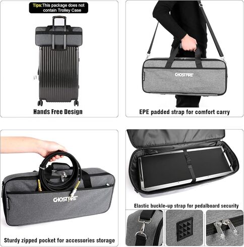 Ghost Fire Guitar Pedal Board Aluminum Alloy Effect Pedalboard with Carry Bag F-STANDARD1.5 in Saudi Arabia