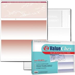 VersaCheck ValueChex - 55 Blank Business Voucher Checks - Purple Prestige - 55 Sheets Form #1000 - Check on Top