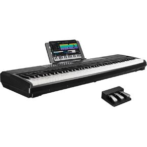 STRICH 88 Keys Weighted Keyboard Piano with Stand & Sustain Pedal, Hammer-Action Digital Piano, Full-size Electric Piano Keyboard Supports USB-MIDI/Wireless Connect, 15W×2 Built-In Speakers, SDP-120SN