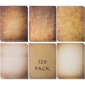 【Pack 48 】Vintage Envelopes - Vintage Style Envelopes - Classic Aged Envelopes in 6 Unique Designs - Old Looking Envelopes- Antique Style Envelopes- 4 x 8.7 inches (48 Pack)